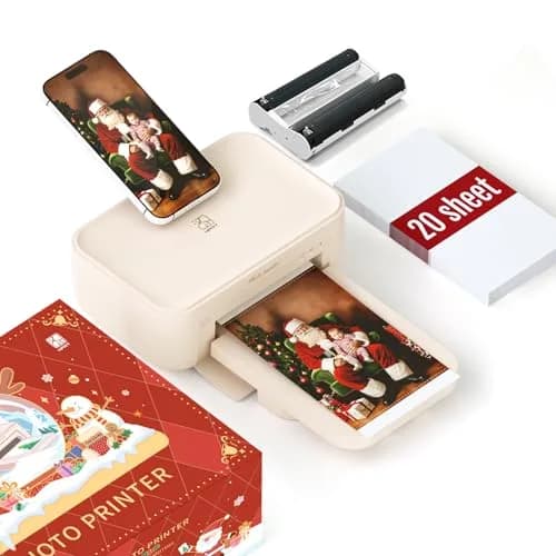 HPRT Photo Printer 4x6 | Portable Wireless Photo Printer for iPhone & Android, 20 Sheets & Ribbon, CP4100 thumbnail 1