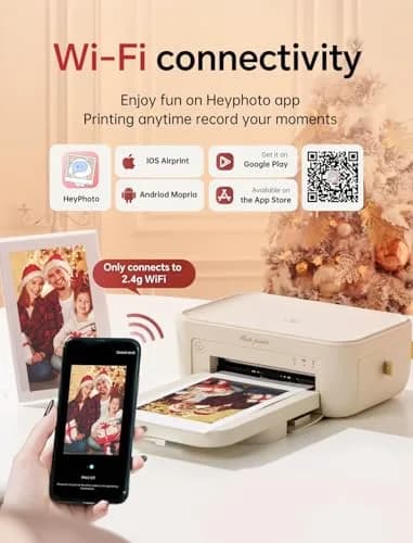 HPRT Photo Printer 4x6 | Portable Wireless Photo Printer for iPhone & Android, 20 Sheets & Ribbon, CP4100 thumbnail 4
