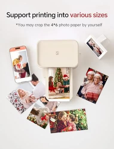 HPRT Photo Printer 4x6 | Portable Wireless Photo Printer for iPhone & Android, 20 Sheets & Ribbon, CP4100 thumbnail 6
