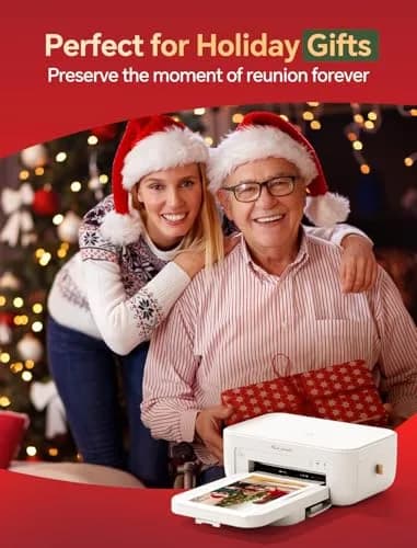 HPRT Photo Printer 4x6 | Portable Wireless Photo Printer for iPhone & Android, 20 Sheets & Ribbon, CP4100 thumbnail 2