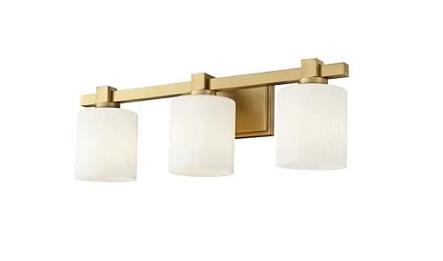 ML Lighting 23103-VB Indoor 3 Light Vanity in Vintage Brass | Elegant Bathroom Lighting thumbnail 3