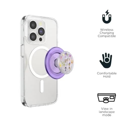PopSockets Phone Grip for MagSafe | Magnetic Holder & Stand | Purple Fields thumbnail 4