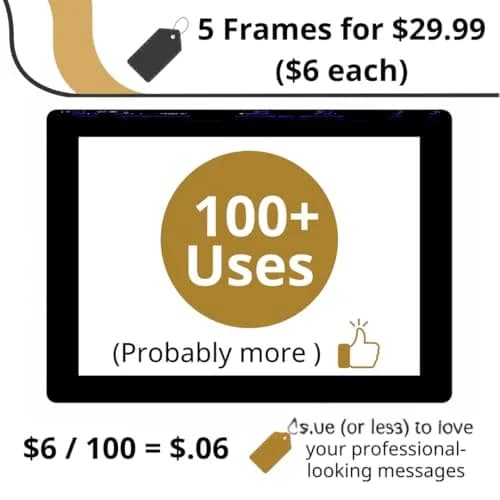 Fodeez 8.5 x 11 Adhesive Wall Frames - Peel & Stick Picture Frames, Dry Erase, Reusable, Pack of 5 thumbnail 6