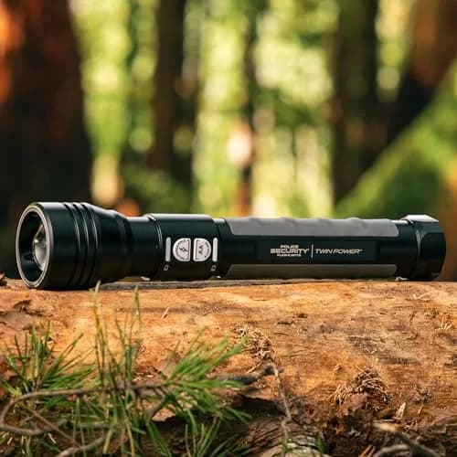 Police Security Twin Power 2000 Lumen LED Flashlight | Ultra-Bright Rechargeable, 13 Hr Runtime, Water & Impact Resistant thumbnail 4