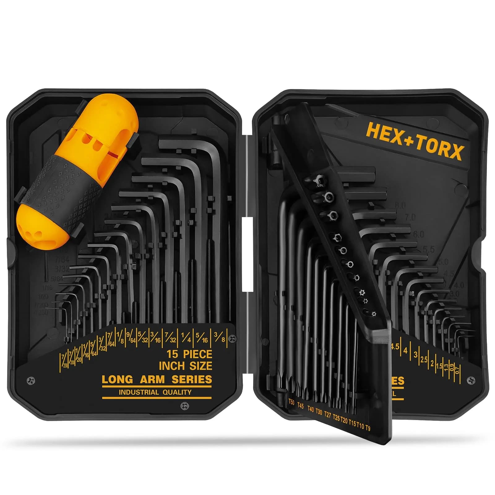 ELEAD 41-Piece Hex and Torx Key Set with Torque Handle | SAE, Metric & Torx Sizes
