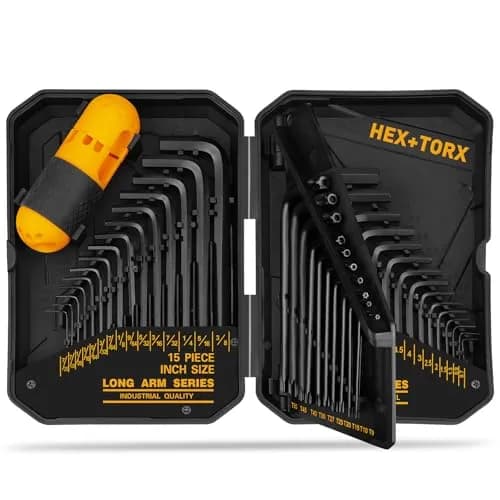 ELEAD 41-Piece Hex and Torx Key Set with Torque Handle | SAE, Metric & Torx Sizes thumbnail 1