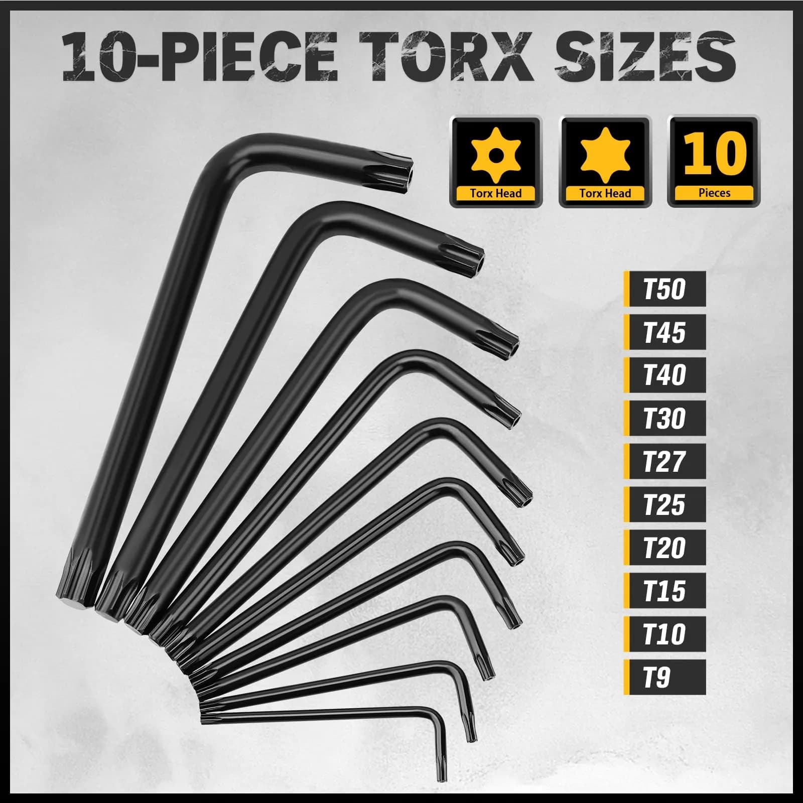 ELEAD 41-Piece Hex and Torx Key Set with Torque Handle | SAE, Metric & Torx Sizes - view 3
