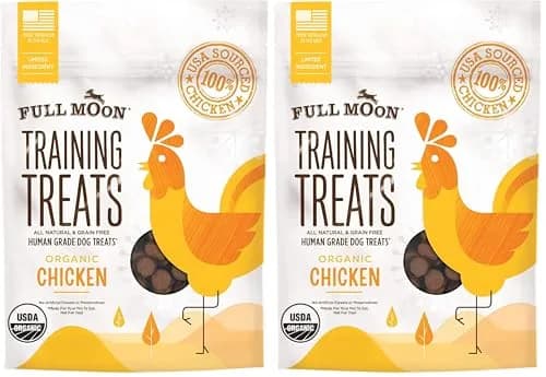 Full Moon USDA Organic Chicken Training Treats 175 Count (Pack of 2) | Human-Grade, All-Natural Dog Snacks thumbnail 1