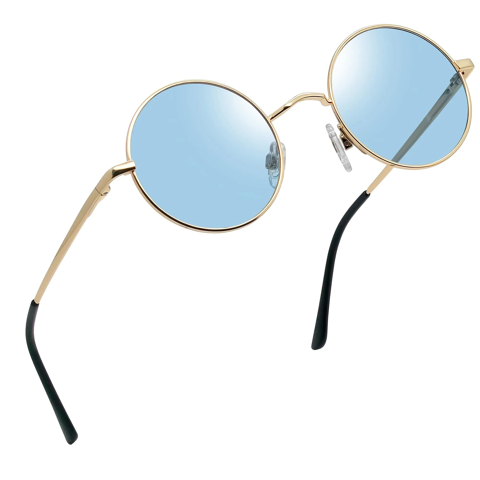 Joopin Small Round Sunglasses Metal Frame 46mm (1.81 in) | Polarized UV400 Protection - main product image