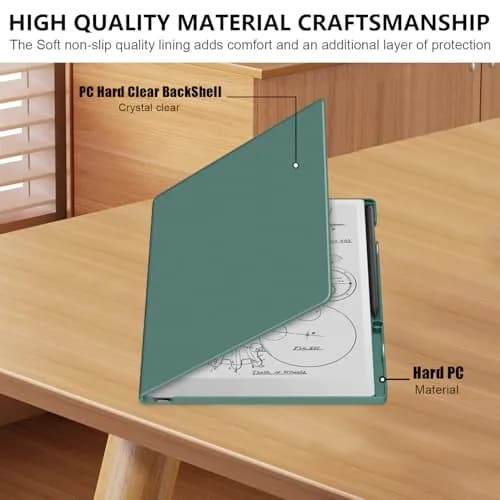 Yiernuo Green Folio Protective Case for Remarkable 3 Paper Pro 11.8 | Auto Sleep/Wake, Pen Holder, Lightweight thumbnail 4
