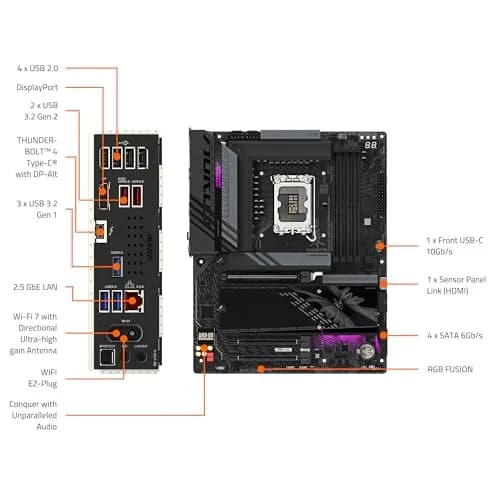 GIGABYTE Z890 AORUS Elite WIFI7 Motherboard ATX DDR5 PCIe 5.0 Thunderbolt 4 2.5GbE LAN | Supports Intel Ultra Core Series 2 thumbnail 5
