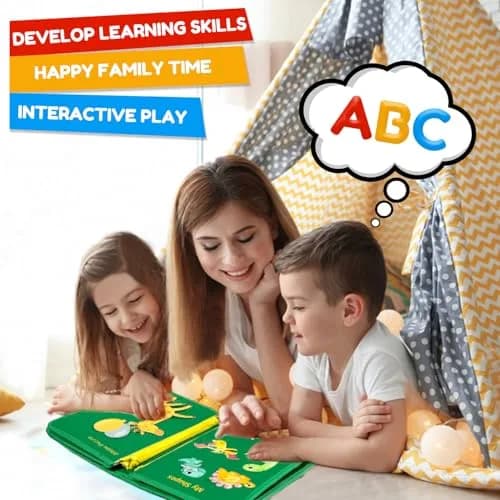 Qizfun Dinosaur Busy Board 22cm x 27.9cm (11 x 10.2 inches) | Montessori Learning Toy for Toddlers thumbnail 6