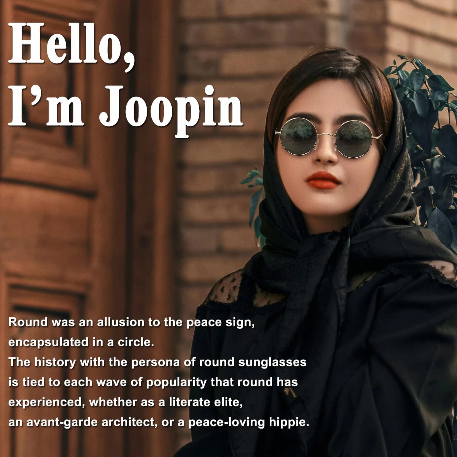 Joopin Gold G15 Small Round Sunglasses with Metal Frame and Polarized UV400 Protection - view 2