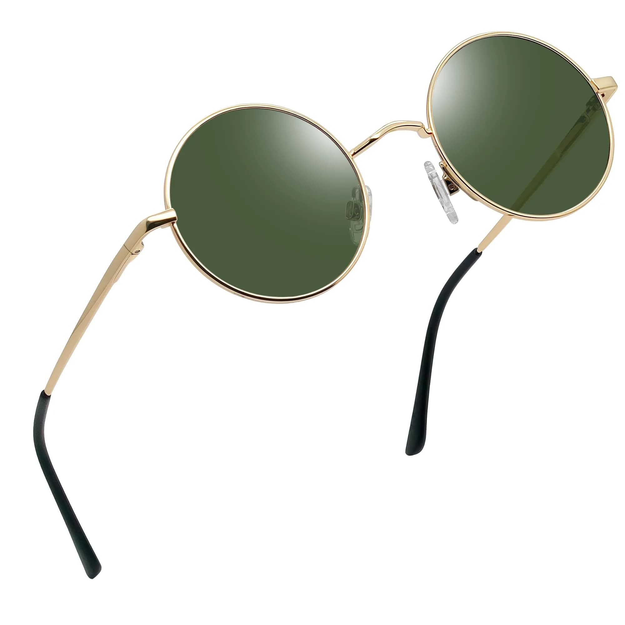 Joopin Small Round Sunglasses Metal Frame 46mm (1.81 in) | Polarized UV400 Protection — Gold G15
