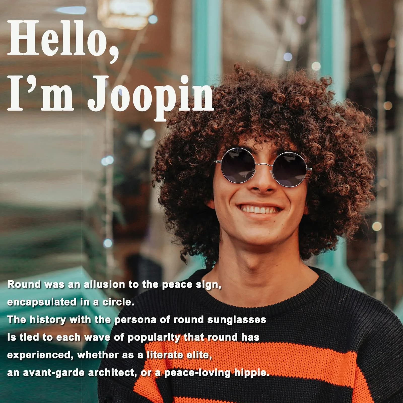 Joopin Silver Black Small Round Sunglasses with Metal Frame and Polarized UV400 Protection - view 2