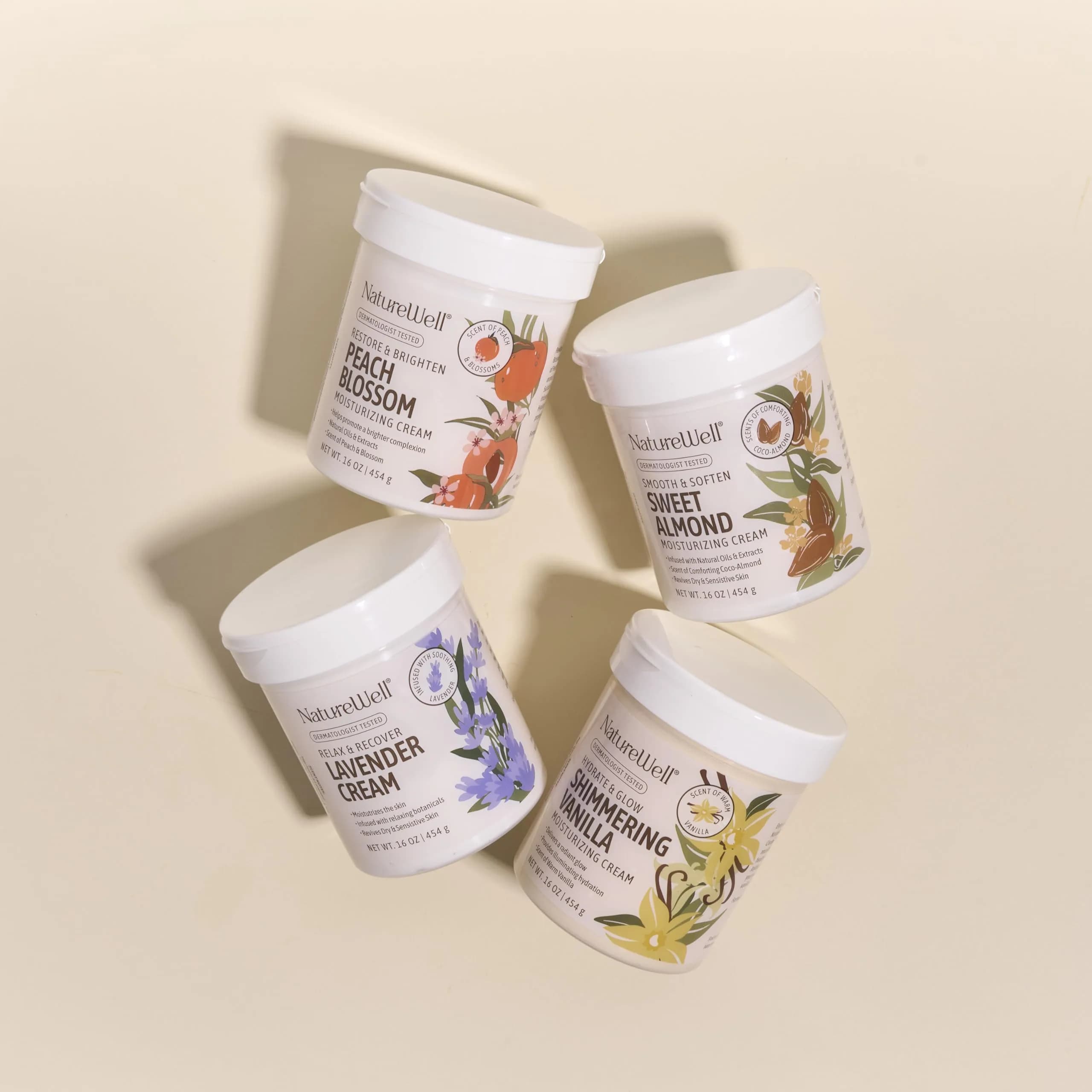 NATURE WELL Peach Blossom Restore & Brighten Moisturizing Cream 473ml (16 Oz) | Dermatologist-Tested for All Skin Types - view 8