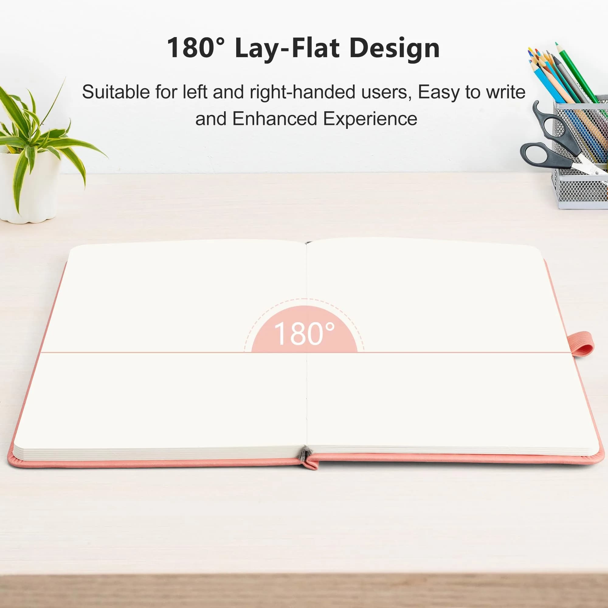 RETTACY Blank Journal Notebook A5 Pink 192 Pages | Acid-Free Paper for Smooth Writing - view 6