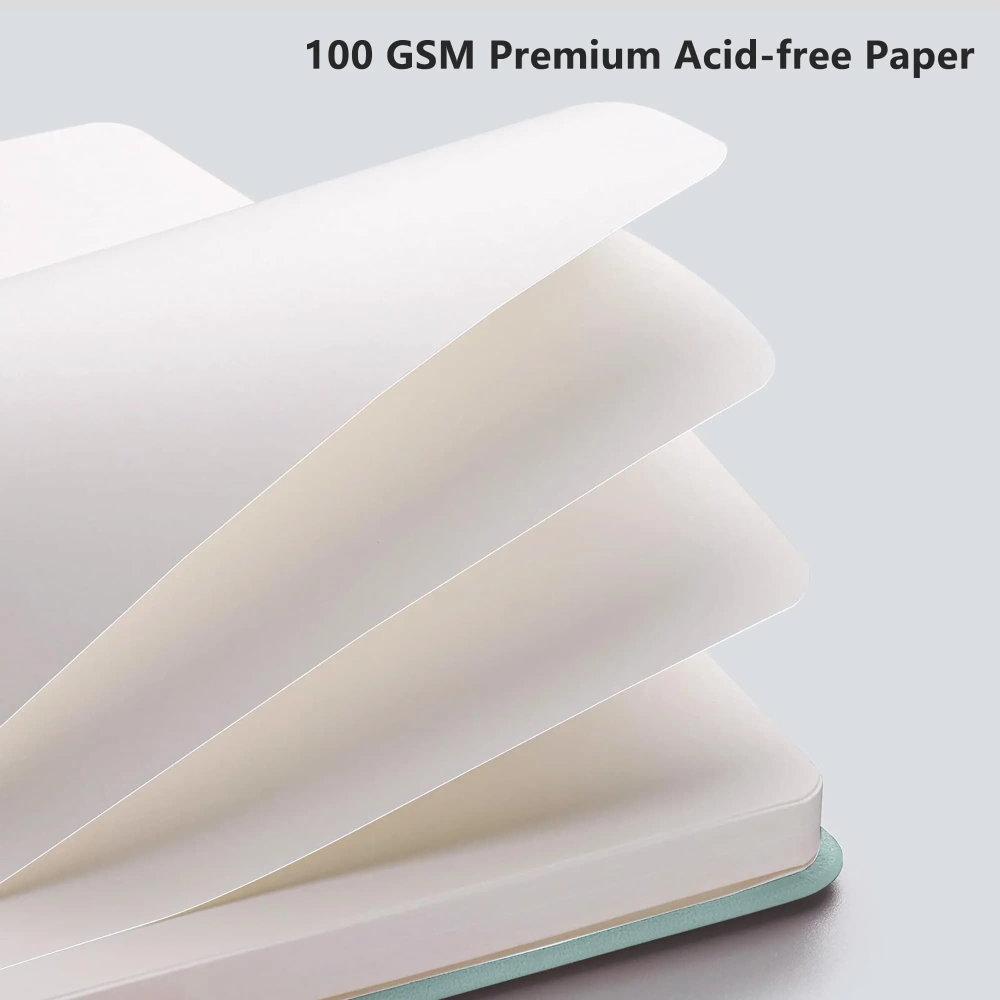 RETTACY Blank Journal Notebook A5 Blue-gray 192 Pages | Acid-Free Paper for Drawing - view 3