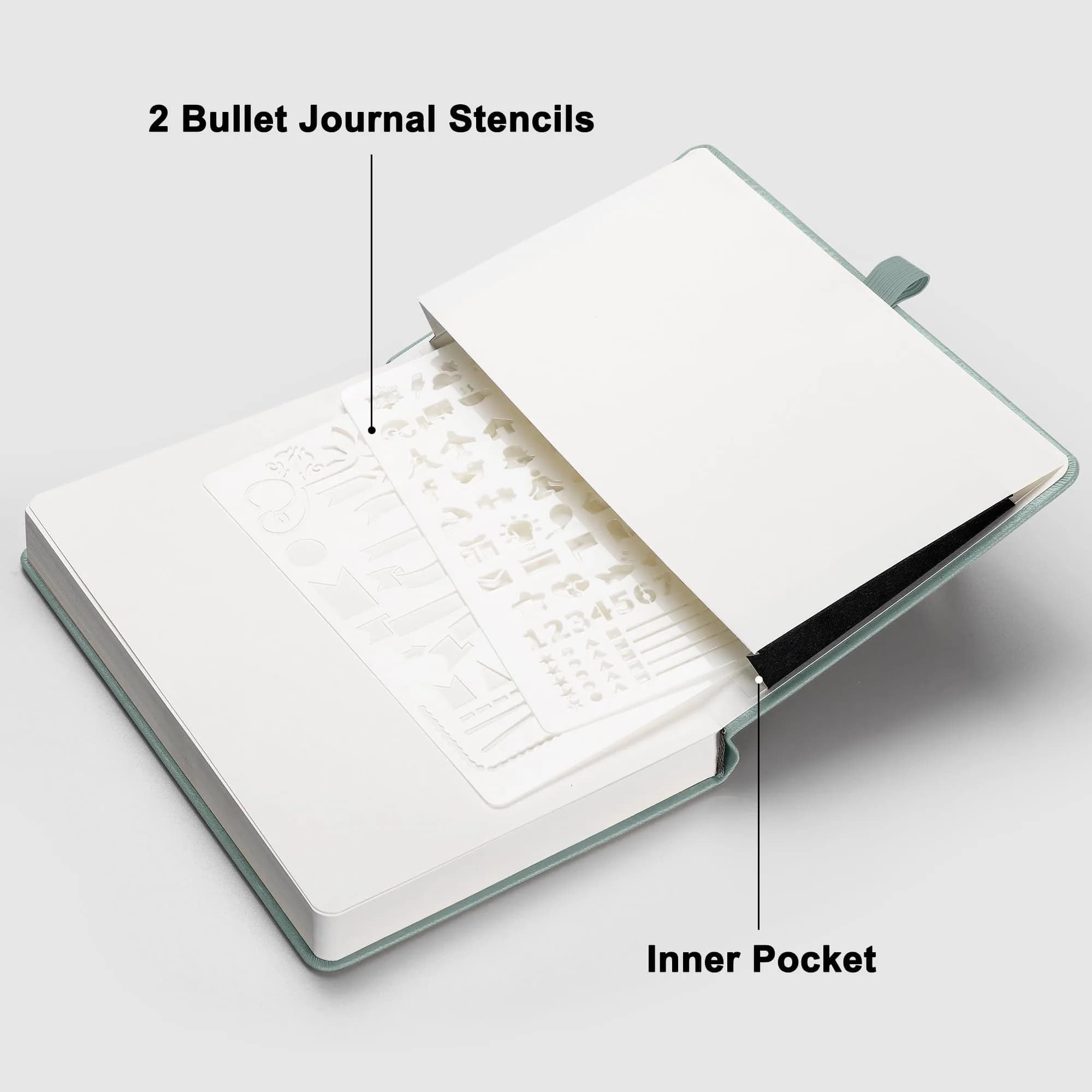 RETTACY Blank Journal Notebook A5 Blue-gray 192 Pages | Acid-Free Paper for Drawing - view 7