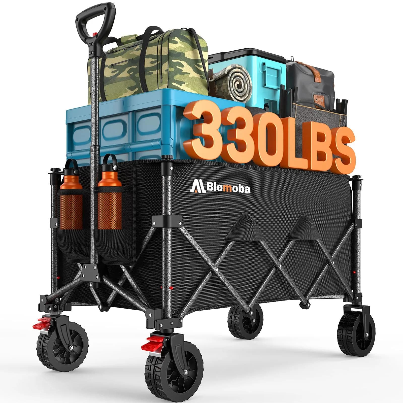 Blomoba Heavy Duty Collapsible Wagon Cart 330lbs | Large Capacity, Easy Storage & Versatile Use - main product image