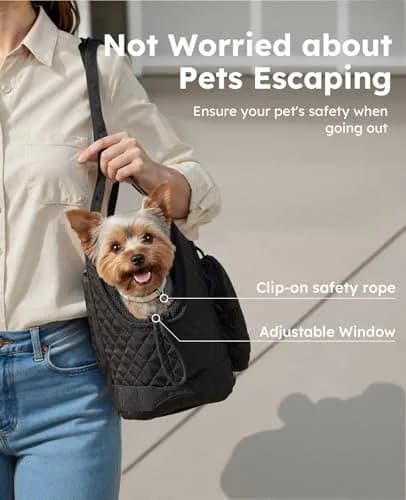 Pecute Dog Purse Carrier, Small Dog & Cat Tote Bag, Fits 5-9 lbs | Lightweight & Secure Travel Accessory thumbnail 3
