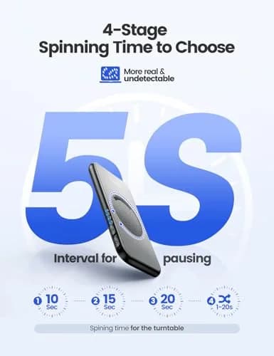 EAXBUX Ultra-Slim Mouse Jiggler 16mm | Adjustable Spinning Time & Random Movement for PC/Laptop thumbnail 4