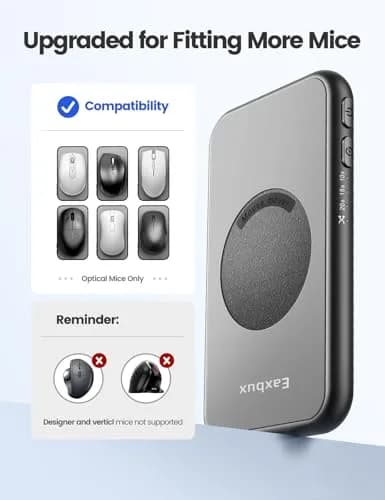 EAXBUX Ultra-Slim Mouse Jiggler 16mm | Adjustable Spinning Time & Random Movement for PC/Laptop thumbnail 6