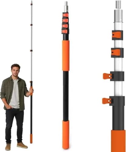 AgiiMan 26FT Reach Telescoping Pole | Aluminum Extension Rod for Painting & Cleaning, 5-20FT thumbnail 1