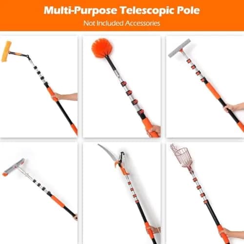 AgiiMan 26FT Reach Telescoping Pole | Aluminum Extension Rod for Painting & Cleaning, 5-20FT thumbnail 4