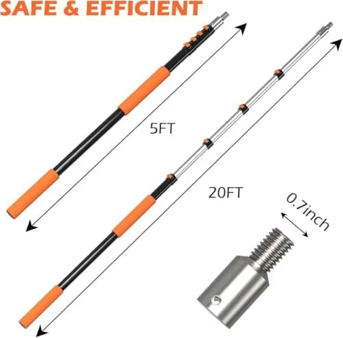 AgiiMan 26FT Reach Telescoping Pole | Aluminum Extension Rod for Painting & Cleaning, 5-20FT thumbnail 3