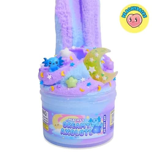 PEACHYBBIES Dreamy Axolotl Cloud Slime 207ml (7 oz) | Handmade USA Premium Scented Toy thumbnail 4