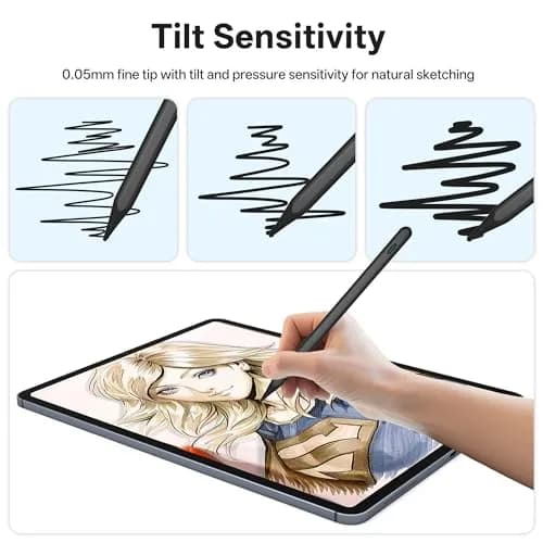 ANYQOO Active Stylus Pen for iPad 2018-2026 | Tilt Sensitivity, Palm Rejection, 20H Battery, Magnetic, Fast Charging thumbnail 4