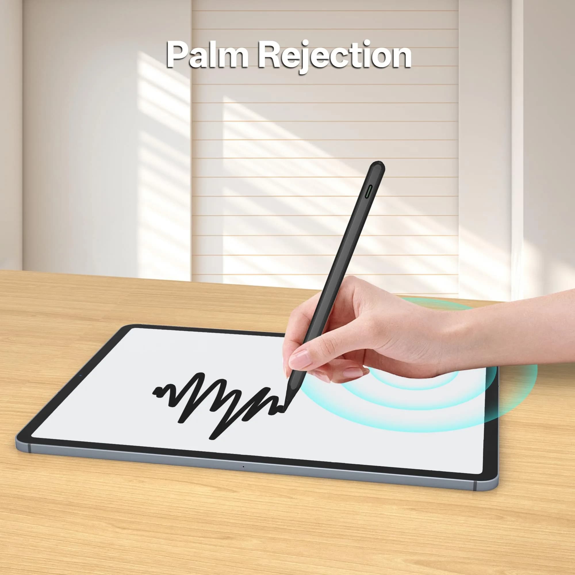 ANYQOO Active Stylus Pen for iPad 2018-2026 | Tilt Sensitivity, Palm Rejection, 20H Battery, Magnetic, Fast Charging - view 6