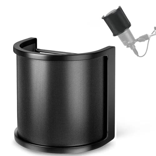 YOUSHARES AT2020 USB Microphone Pop Filter with 3-Layer Windscreen Mask Shield | Fits 35-50mm Mics thumbnail 1