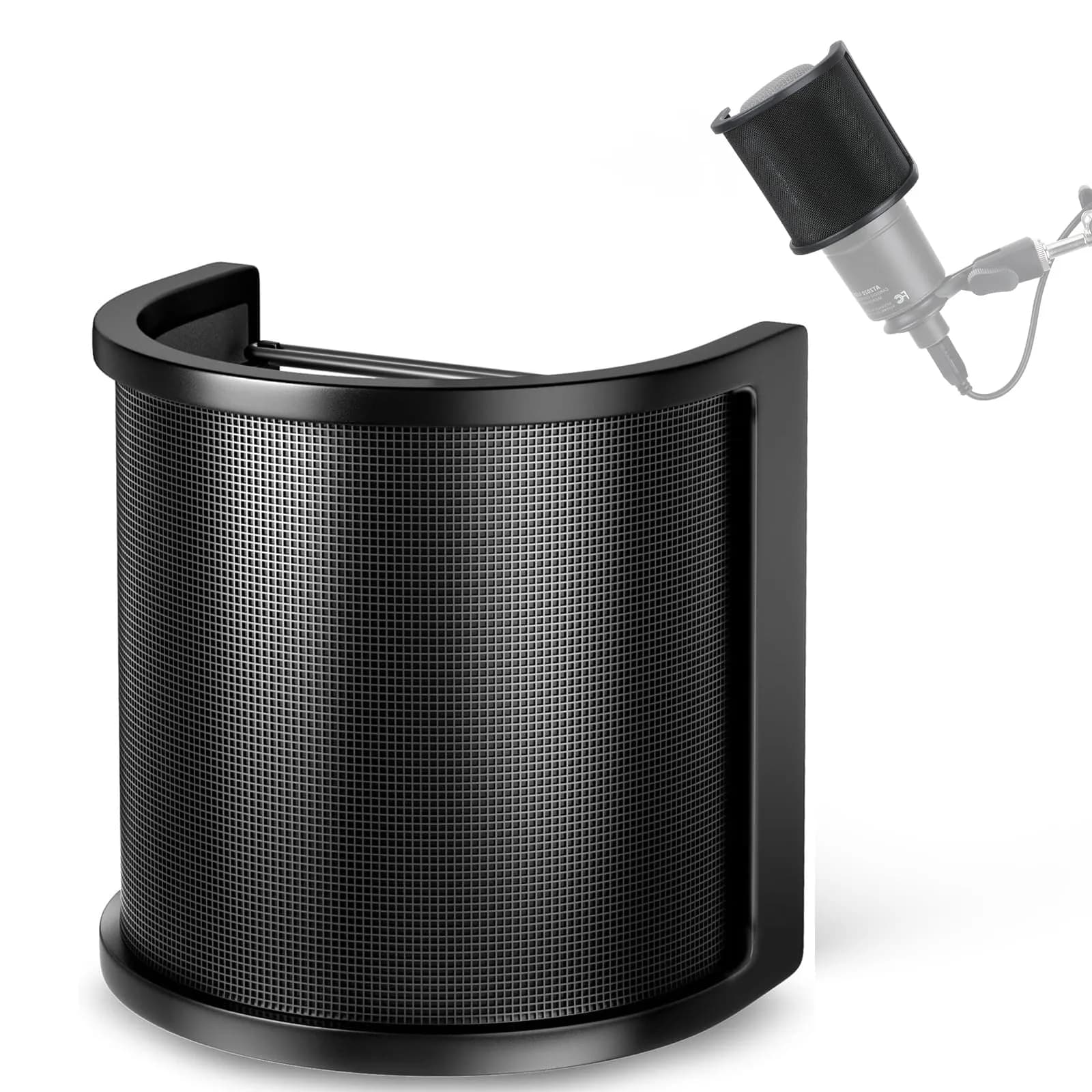 YOUSHARES AT2020 USB Microphone Pop Filter with 3-Layer Windscreen Mask Shield | Fits 35-50mm Mics - main product image