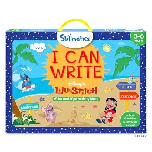 Skillmatics I Can Write Disney's Lilo & Stitch Activity Mats 27 x 38 cms (10.5 x 15 inches) | Educational Writing Game for Kids thumbnail 1