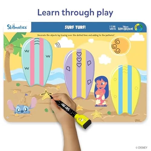 Skillmatics I Can Write Disney's Lilo & Stitch Activity Mats 27 x 38 cms (10.5 x 15 inches) | Educational Writing Game for Kids thumbnail 4