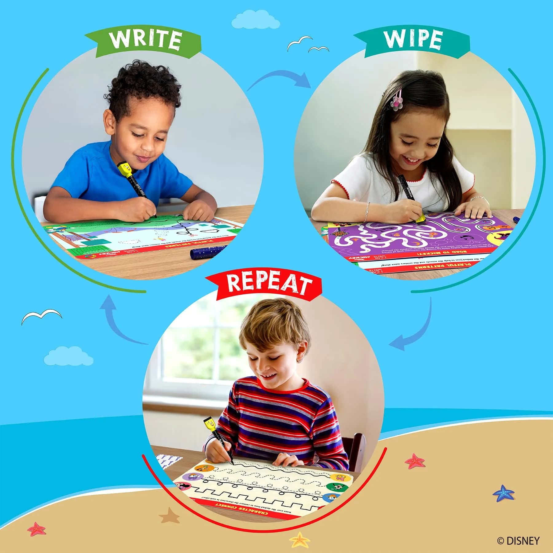 Skillmatics I Can Write Lilo & Stitch Reusable Preschool Learning Activity Mats Set | Educational Game for Kids Ages 3-6 - view 5