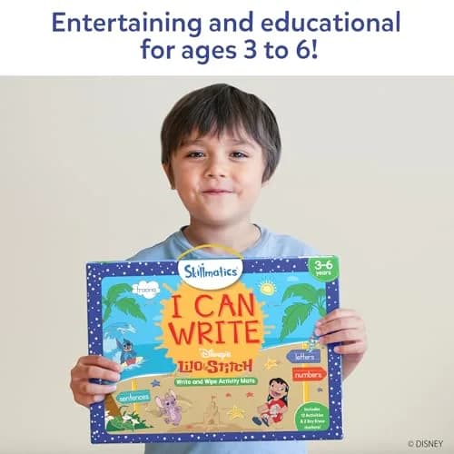 Skillmatics I Can Write Disney's Lilo & Stitch Activity Mats 27 x 38 cms (10.5 x 15 inches) | Educational Writing Game for Kids thumbnail 6