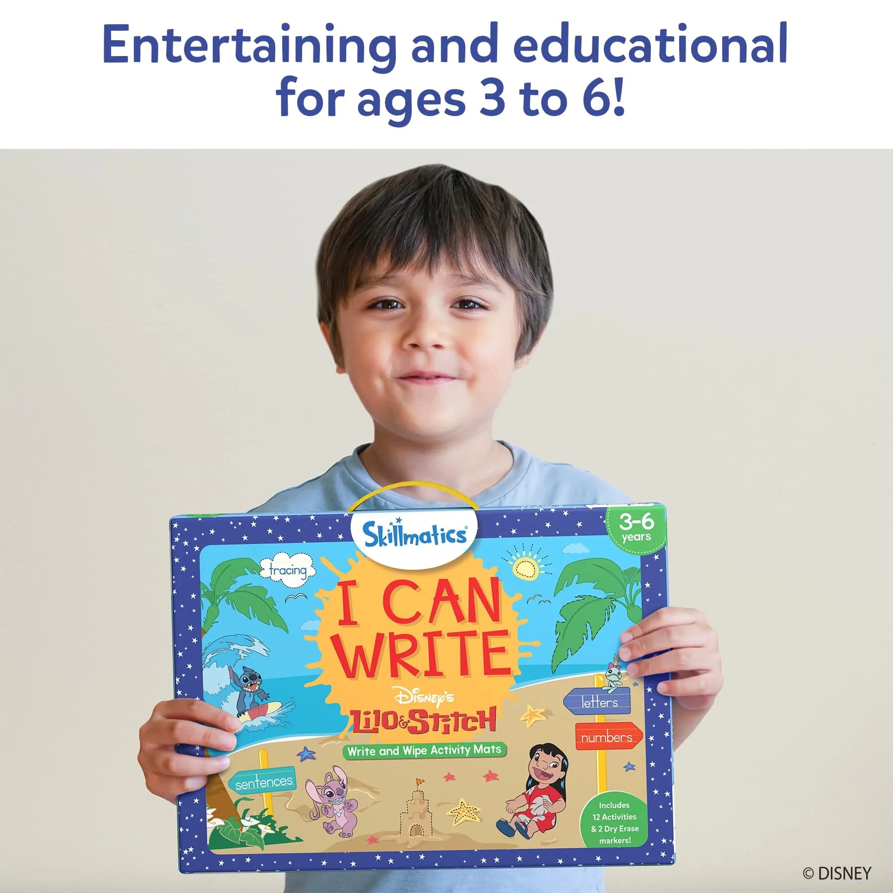 Skillmatics I Can Write Lilo & Stitch Reusable Preschool Learning Activity Mats Set | Educational Game for Kids Ages 3-6 - view 6