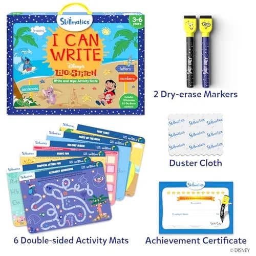 Skillmatics I Can Write Disney's Lilo & Stitch Activity Mats 27 x 38 cms (10.5 x 15 inches) | Educational Writing Game for Kids thumbnail 2