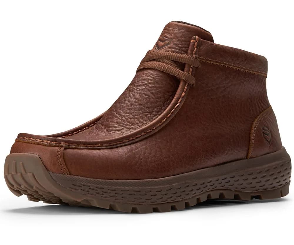 SUREWAY Men's Chukka Boots Lightweight Moc Toe Work Boots | Casual & Durable Support (70-120 chars) — Clay