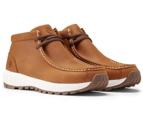 SUREWAY Men's Lightweight Chukka Boots with Moc Toe & Rubber Sole | 8.5 US (25.4 cm) thumbnail 3