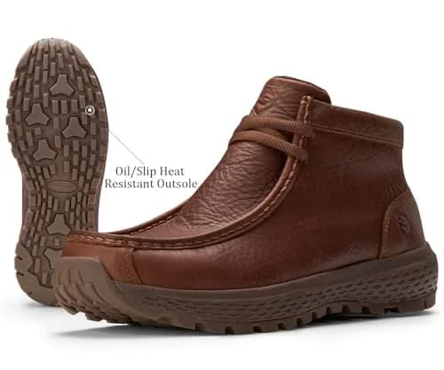 SUREWAY Men's Lightweight Moc Toe Chukka Boots | 2.7 kg (6 lb) Ankle Height thumbnail 4