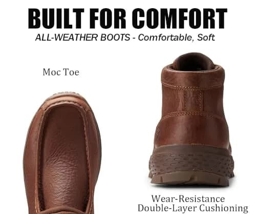 SUREWAY Men's Lightweight Moc Toe Chukka Boots | 2.7 kg (6 lb) Ankle Height thumbnail 5