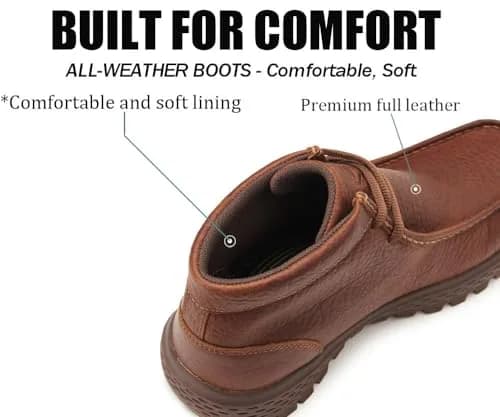 SUREWAY Men's Lightweight Moc Toe Chukka Boots | 2.7 kg (6 lb) Ankle Height thumbnail 6