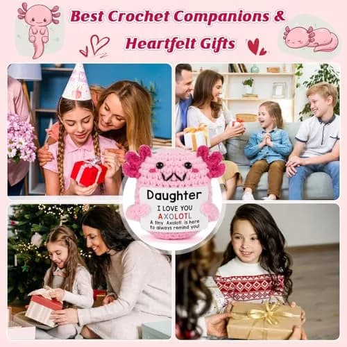 WEYON Handmade Crochet Axolotl Plush 7.62cm (3 inches) | ASTM-Tested Educational Toy thumbnail 8