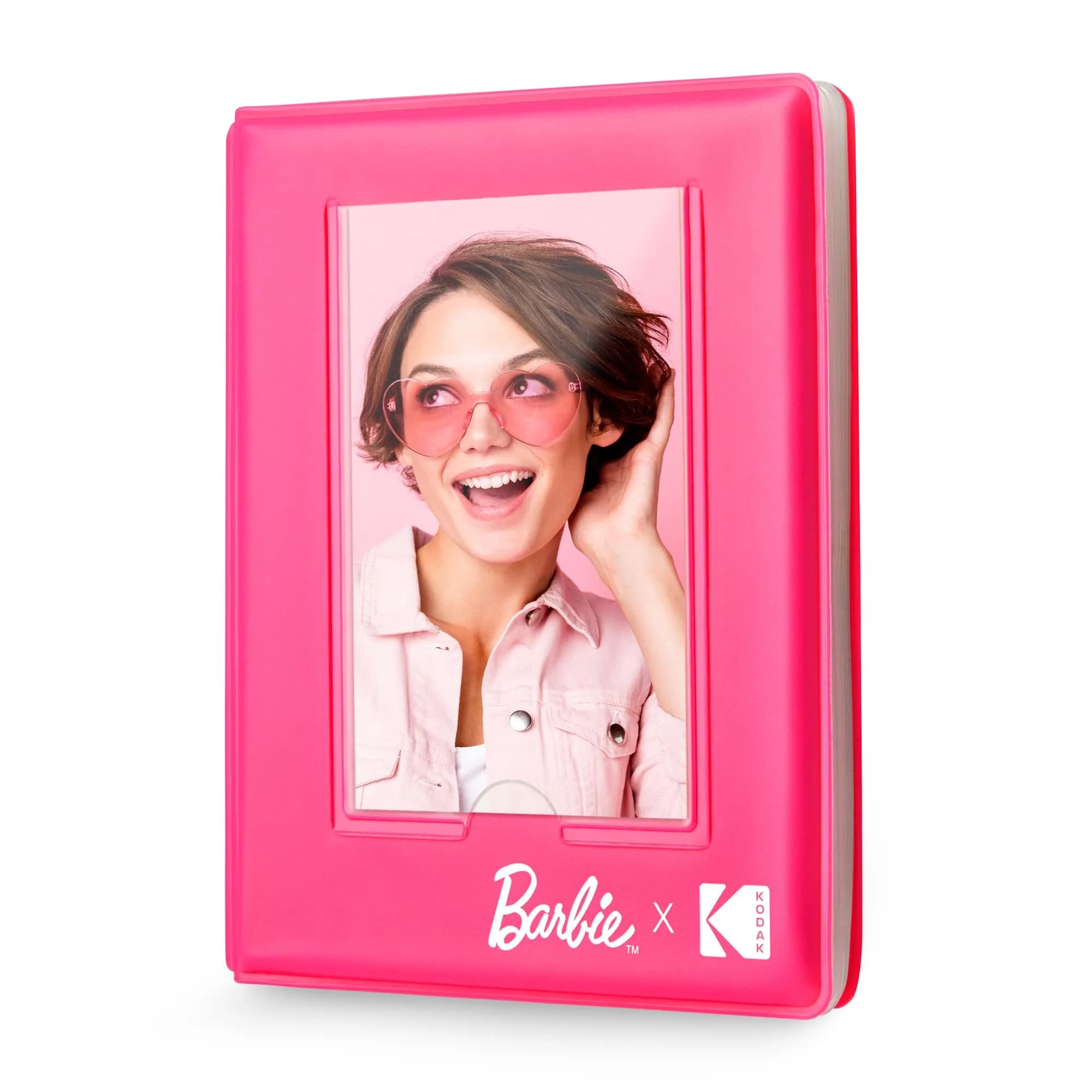 KODAK Barbie 64-Photo Mini Photo Album with Transparent Window Cover | Durable Pink Album for 2x3” Photos