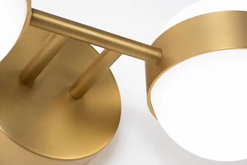 AFX Verona 30'' LED Vanity Light | White Acrylic Shade & Satin Brass Finish, Modern Bathroom Fixture thumbnail 3
