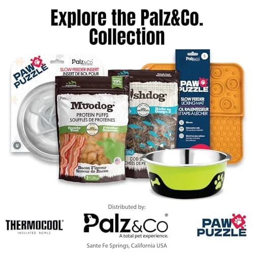 Palz&Co Paw Puzzle 2-in-1 Slow Feeder & Lick Mat for Dogs and Cats | Dishwasher Safe Silicone, Medium 12"x8", Purple thumbnail 7